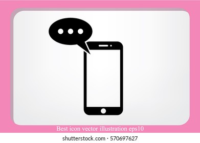 mobile and sms icon vector illustration EPS 10.