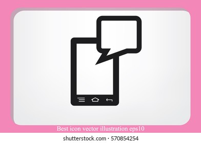 mobile and sms icon vector illustration EPS 10