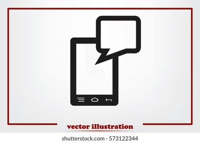 mobile and sms icon vector illustration.