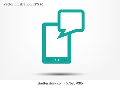 mobile and sms icon vector illustration.