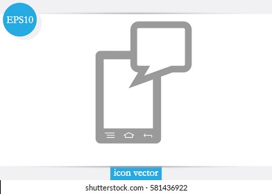 mobile and sms icon vector illustration .