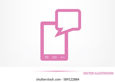 mobile and sms icon vector illustration EPS 10