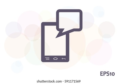 mobile and sms icon vector illustration EPS 10