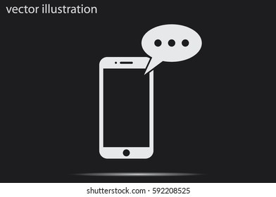 mobile and sms icon vector illustration.