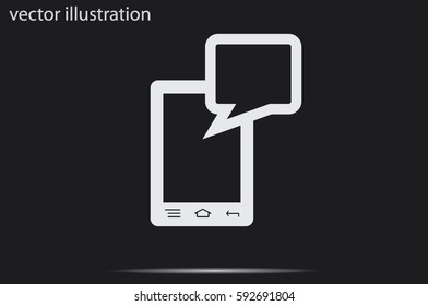 mobile and sms icon vector illustration.