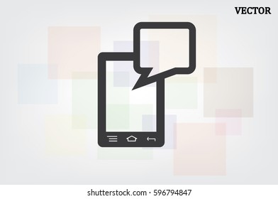mobile and sms icon vector illustration EPS 10