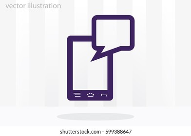 mobile and sms icon vector illustration EPS 10