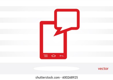 mobile and sms icon vector illustration EPS 10