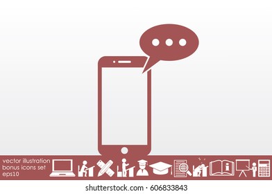 mobile and sms icon vector illustration EPS 10.