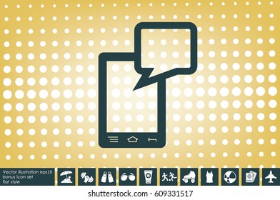 mobile and sms icon vector illustration EPS 10