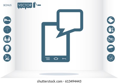 mobile and sms icon vector illustration EPS 10