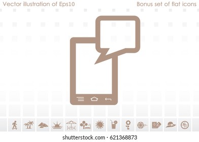 mobile and sms icon vector illustration EPS 10