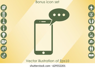 mobile and sms icon vector illustration EPS 10.