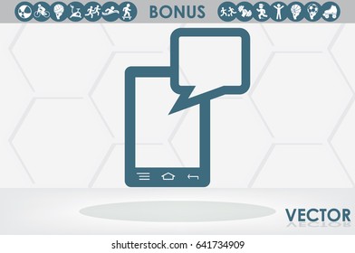 mobile and sms icon vector illustration EPS 10