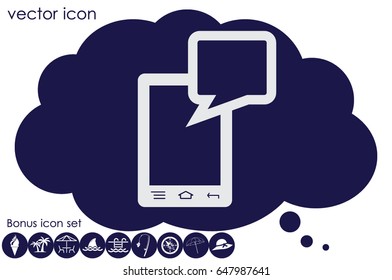 mobile and sms icon vector illustration EPS 10