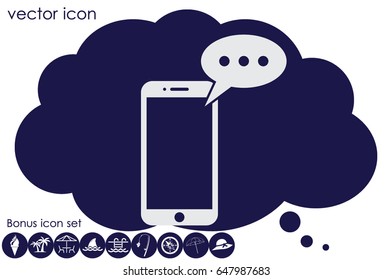 mobile and sms icon vector illustration EPS 10.