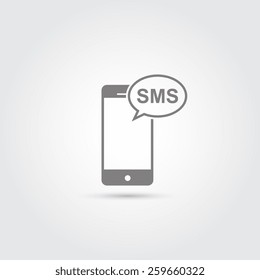 Mobile sms text message mail icon - Vector