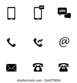 Mobile sms text message mail buttons set