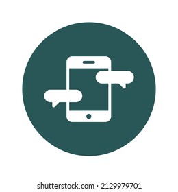 Mobile SMS Vector icon which is suitable for commercial work and easily modify or edit it

