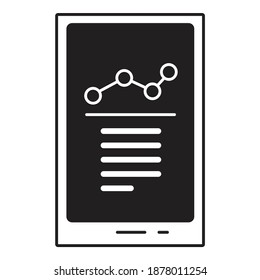 Mobile Social Connection Business Flat Icon Isolated On White Background