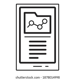 Mobile Social Connection Business Flat Icon Isolated On White Background
