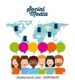 mobile social media  design 