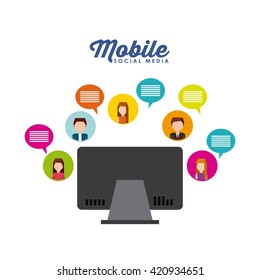 mobile social media  design 