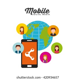 mobile social media  design 