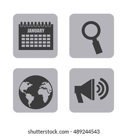 mobile social media icon vector illustration design