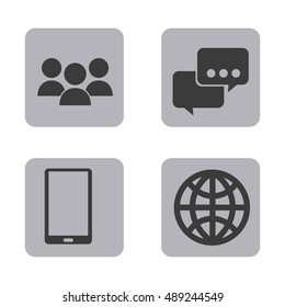mobile social media icon vector illustration design