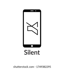 Mobile sound mute icon vector, filled flat sign. Speaker mute symbol, logo illustration. Volume off icon. 