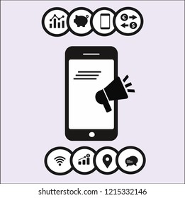 MOBILE AND SPEAKER VECTOR ICON