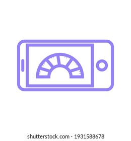 mobile speed icon, simple line art pictogram symbol
