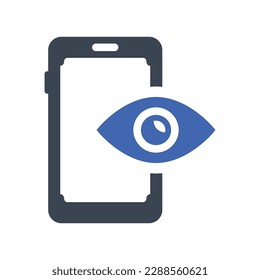 Mobile spy icon, Vector Graphics