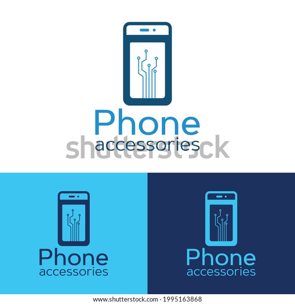 Mobile Store Accessories Logo Concept Illustration Stock Vector ...