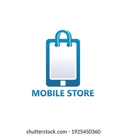 Mobile store logo template design