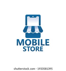 Mobile store logo template design