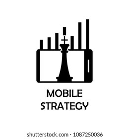 mobile strategy icon. Element of marketing for mobile concept and web apps. Detailed mobile strategy icon can be used for web and mobile. Premium iconmarketing on white background