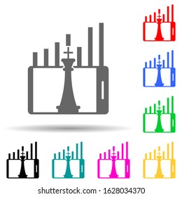 mobile strategy multi color style icon. Simple glyph, flat vector of digital marketing, promotion icons for ui and ux, website or mobile application