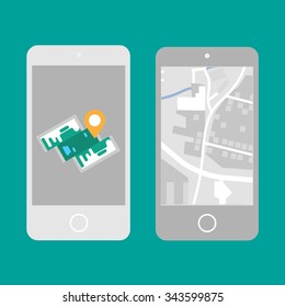 Mobile street map navigation application GPS