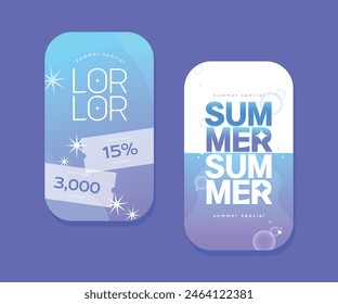 Plantilla de eventos de compras de verano móvil