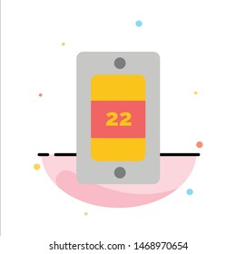 Mobile, Sun, Temperature Abstract Flat Color Icon Template. Vector Icon Template background