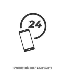 Mobile support icon graphic design template vector illustration