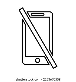 Mobile Switch Off Icon In Line Style