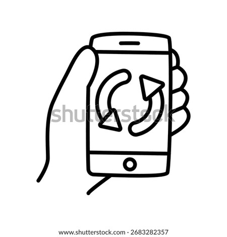 Mobile Sync  Doodle icon EPS 10 File