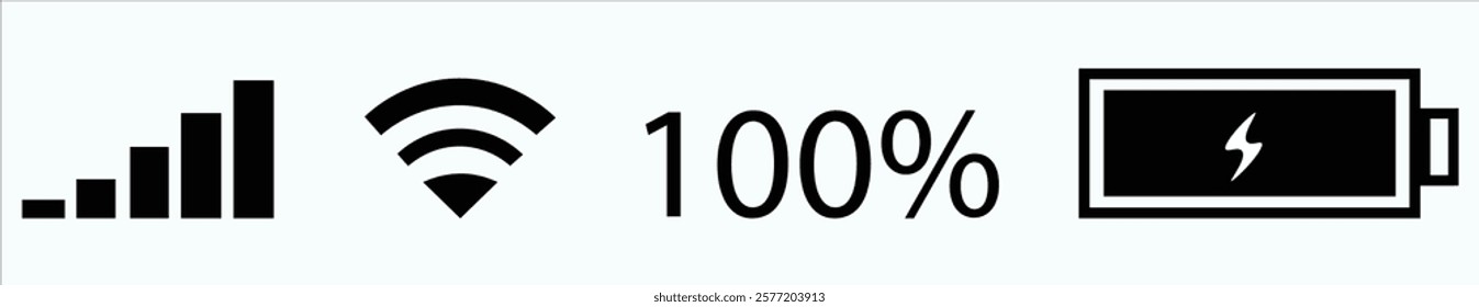 Mobile System Status Display Icons