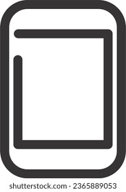 mobile and tab icon outline flat vector 
