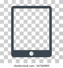 Mobile Tablet vector pictograph. Illustration style is flat iconic smooth blue symbol on a transparent background.