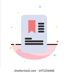 Mobile, Tag, OnEducation Abstract Flat Color Icon Template. Vector Icon Template background