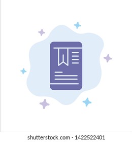 Mobile, Tag, OnEducation Blue Icon on Abstract Cloud Background